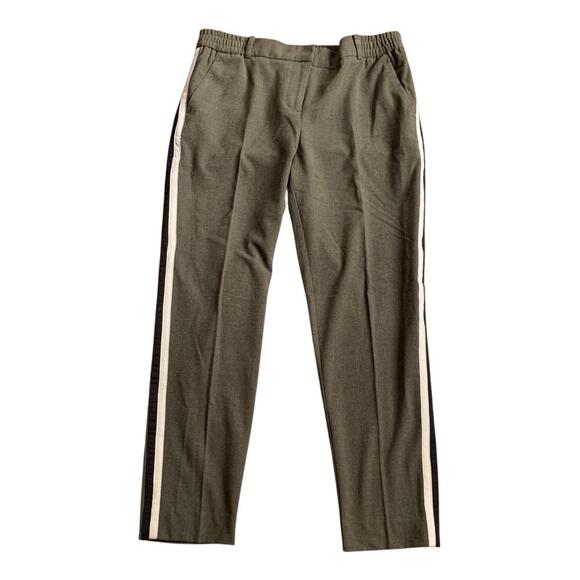 The Limited Women’s Olive Army Green Side-Stripe Pants Sz Small Elastic Waist - Picture 1 of 15